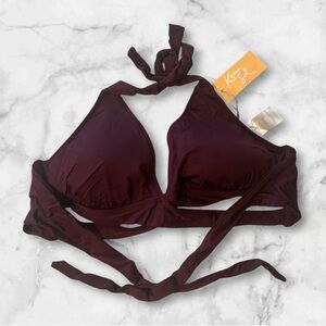 Target Maroon Bikini Top NWT